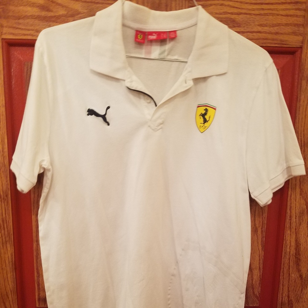 Men's Puma Ferrari Shirt with Logos SZ L